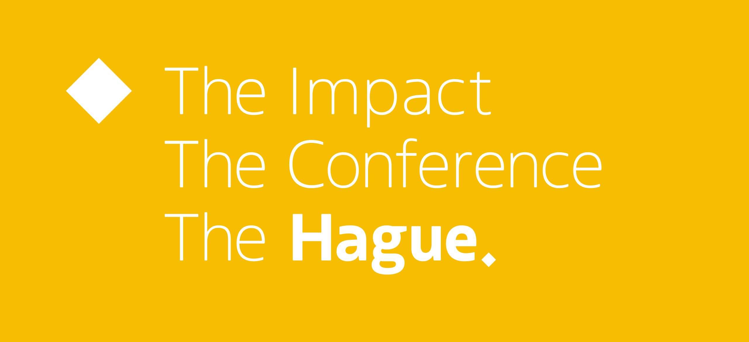 sign off The Impact, The Conference, The Hague